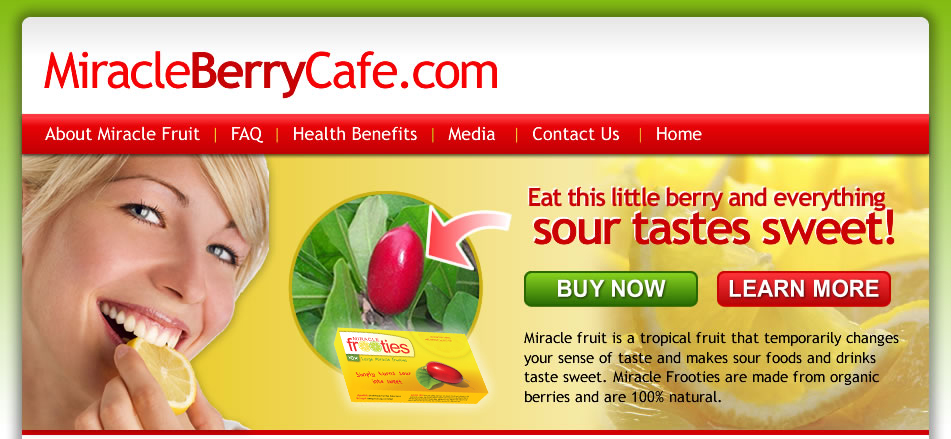 Synsepalum Dulcificum or Miracle Fruit Berry Flavor Party